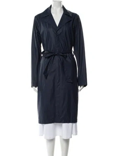 Pre-owned Rains Trench Coat In Blue