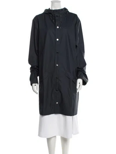 Pre-owned Rains Trench Coat In Blue