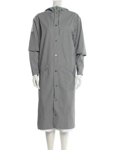 Pre-owned Rains Trench Coat In Gray