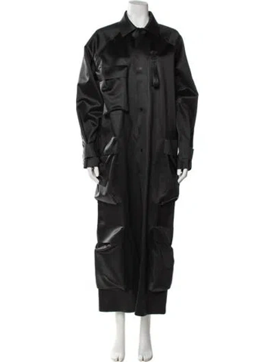 Pre-owned Rains Trench Coat In Gray