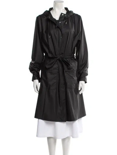 Pre-owned Rains Trench Coat In Gray