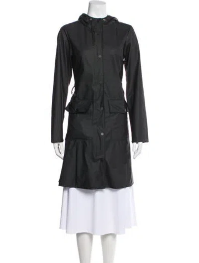 Pre-owned Rains Trench Coat In Gray