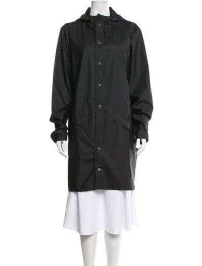 Pre-owned Rains Trench Coat In Green