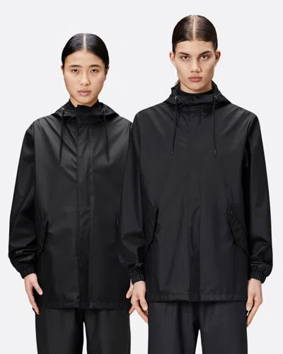 Rains Unisex Fishtail Jacket In Black