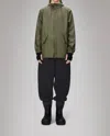 Rains Long Raincoat With Hood And Pockets In Green