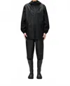 Rains Unisex Fishtail Jacket Raincoat In Black In Black