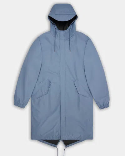 Rains Unisex Fishtail Parka In 172 Blue Dusk