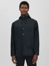 Rains Navy Hooded Raincoat Jacket
