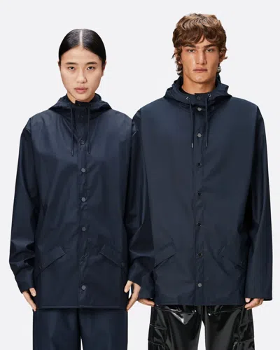 Rains Unisex Jacket In Blue