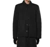 RAINS UNISEX LINER SHIRT JACKET IN BLACK