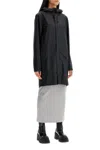 Rains Press-stud Hooded Raincoat In Black