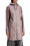 Rains W3 Long Rain Jacket In Pink