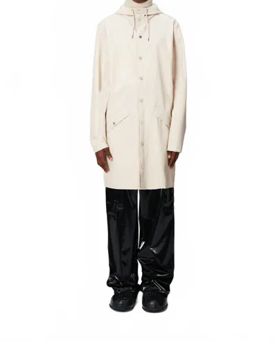 Rains Unisex Long Waterproof Jacket In Dune In Neutral