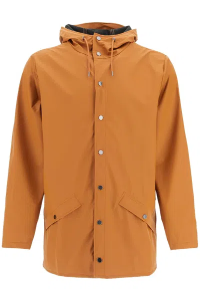 Rains Unisex Rain Jacket In Orange