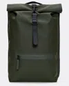 Rains Rolltop Rucksack Backpack In Blue