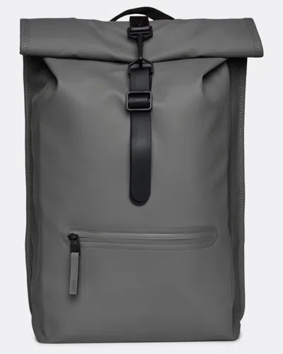 Rains Unisex Rolltop Rucksack In Gray