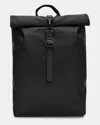 Rains Unisex Rolltop Rucksack Mini In Black