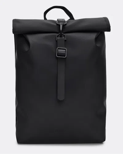 Rains Unisex Rolltop Rucksack Mini In Black