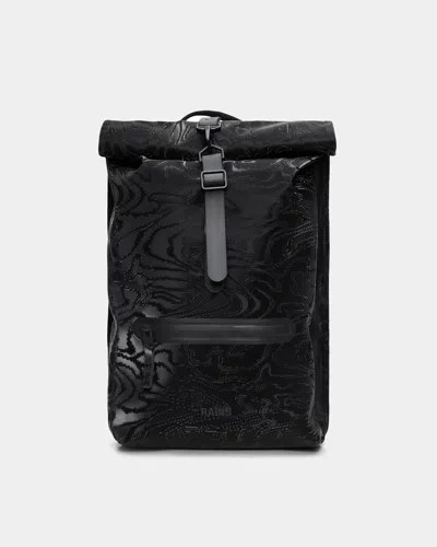 Rains Unisex Rolltop Rucksack In Red