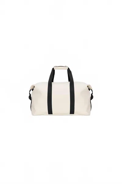 Rains Unisex Weekend Bag In Dune In White
