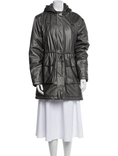 Pre-owned Rains Utility Jacket In Gray