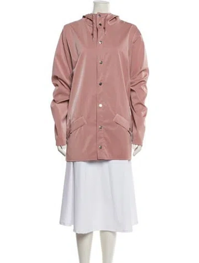 Pre-owned Rains Utility Jacket In Pink