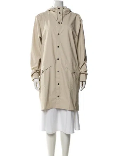 Pre-owned Rains Utility Jacket W/ Tags In Neutral