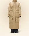 Rains Vardo Coat In Sand In Beige