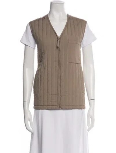 Pre-owned Rains Vest In Neutrals