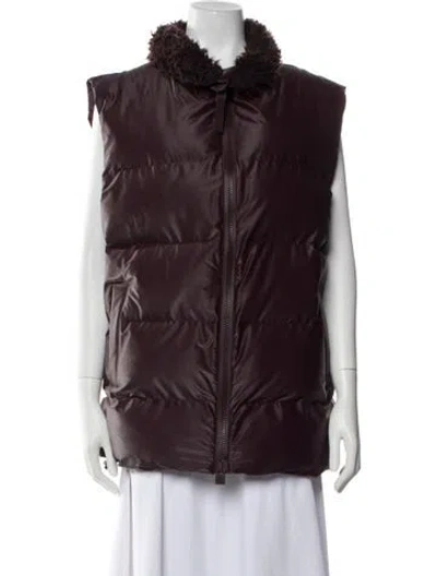 Pre-owned Rains Vest W/ Tags In Burgundy