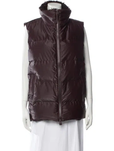 Pre-owned Rains Vest W/ Tags In Burgundy