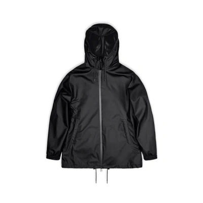 Rains Hooded Waterproof Jacket In Black