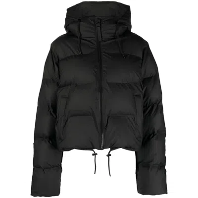 Rains W Alta Hooded Puffer Jacket In Black