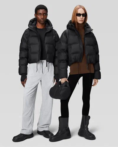 Rains W Alta Unisex Puffer Jacket In Black