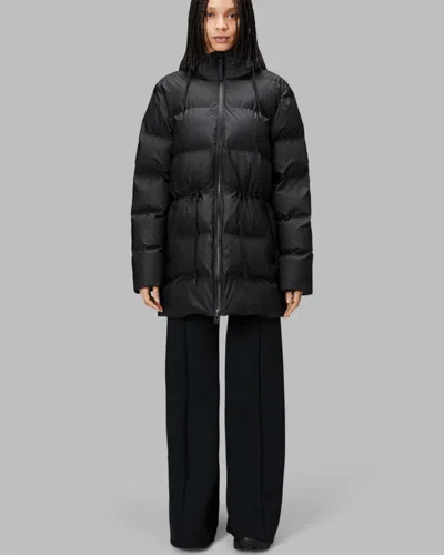 Rains W Alta Unisex Puffer Parka In Black