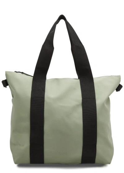 Rains W3 Mini Rubberised Tote In Sage