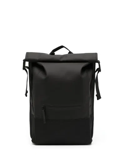 Rains W3 Trail Roll-top Backpack In Black