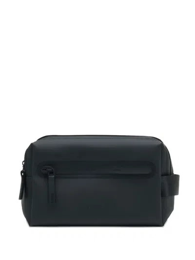 Rains W3 Zipped Wash Bag In Black