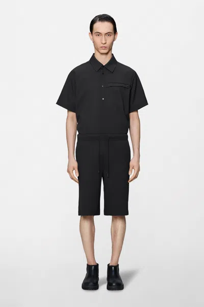 Rains Waffle Shorts Splash In Black