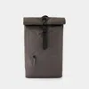 Rains Rolltop Rucksack Backpack In Grigio