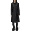 Rains Waterproof A-line Long Raincoat In Black