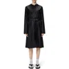 Rains Waterproof A-line Long Raincoat In Black