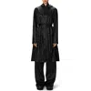 Rains Waterproof A-line Long Raincoat In Black