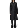 Rains Long A-line W Jacket In Black