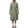 Rains Waterproof A-line Long Raincoat In Drift