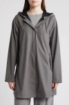 Rains Waterproof A-line Rain Jacket In Grey