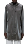 Rains Waterproof A-line Rain Jacket In Metallic Grey