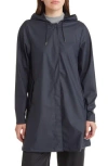 Rains Trapeze Waterproof Hooded Rain Jacket In Navy