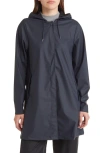 Rains Waterproof A-line Rain Jacket In Navy