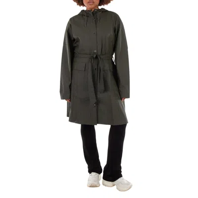 Rains Waterproof Curve W Jacket - Green, Size Xx-large In Gray